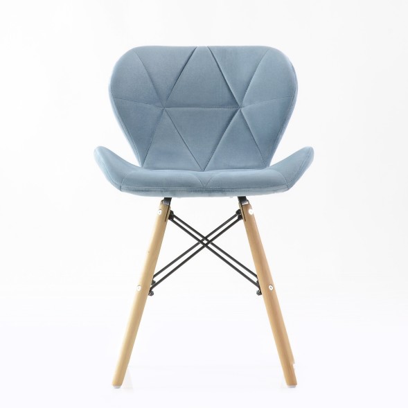 Стул Butterfly велюр серо-голубой