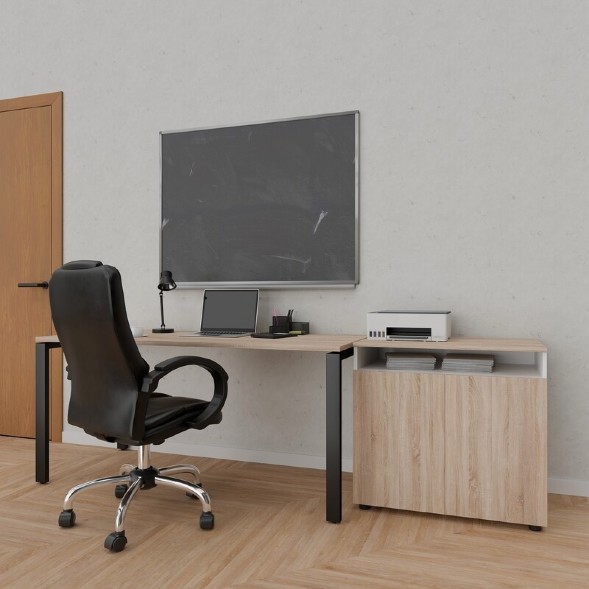 Стол Лофт 1800х700 на П-образных опорах, черный