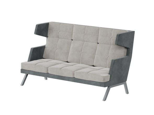 Aldo Диван трёхместный высокий с декором из пуговиц ALDB-03 2010*960*1180