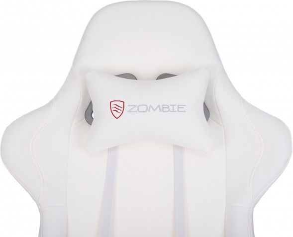 Кресло игровое Zombie Neo белый эко.кожа крестов. пластик пластик белый