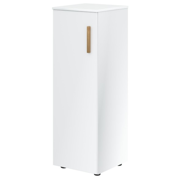 Шкаф колонка с глухой средней дверью и топом FMC 40.1(L) Белый премиум/Дуб Гамильтон 404х429х1213