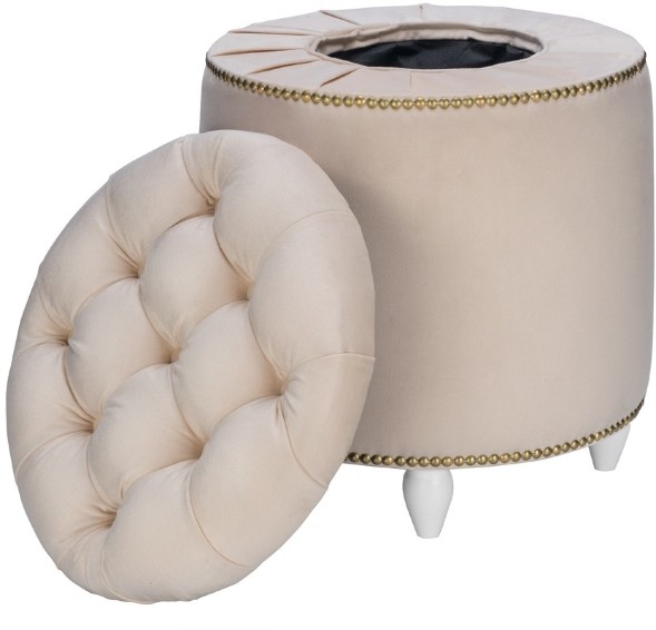 Пуф Leset Classic-02 круглый молочный