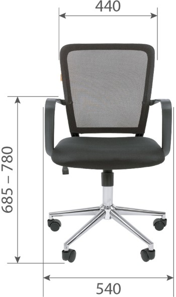 Кресло для персонала  CHAIRMAN 698 CHROME