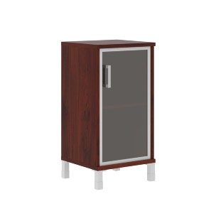 Шкаф-колонка низкая со стеклянной дверью в AL-рамке B 411.4(R) 475х450х920 BORN