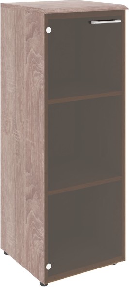 Шкаф колонка с стеклянной дверью и топом WMC 42.2 Дуб Сонома 432х432х1184 WAVE