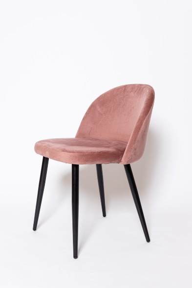 Кресло-стул DISCO black  розовый