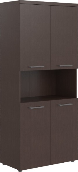 Шкаф с 2-мя комплектами глухих малых дверей и топом THC 85.4 венге-магия Z 854х452х1968
